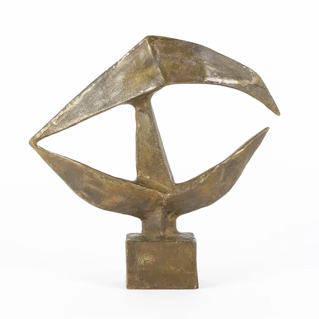 HERMAN REIJERS. Skulptur "Vindöga" Brons.