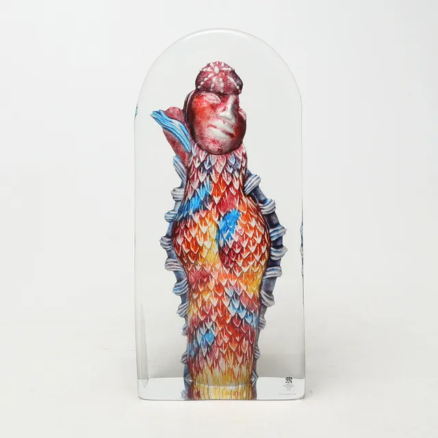 ERIKA HÖGLUND. SKULPTUR, glas, Målerås, Atelier, signerad.