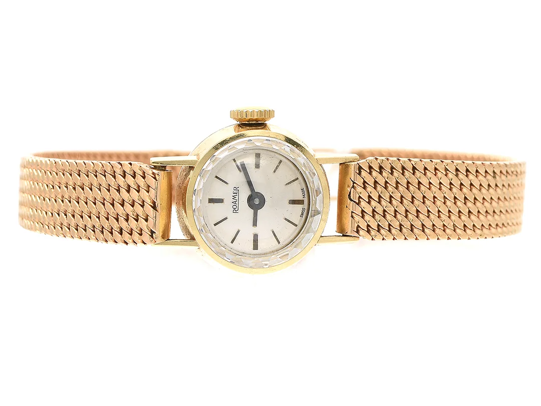 Roamer, 18K 17mm brv. 27,6g defekt, armband 18K — Klockor/Roamer — Kaplans