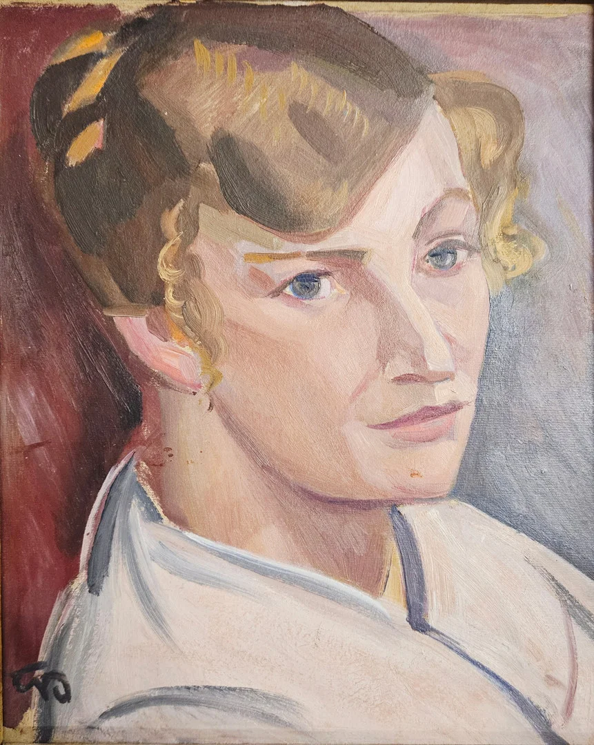 GEORG PAULI. Olja på pannå. Signerad. Otydlig titel a tergo "Aktrisen". — Paintings — Auktionshuset Thörner & Ek