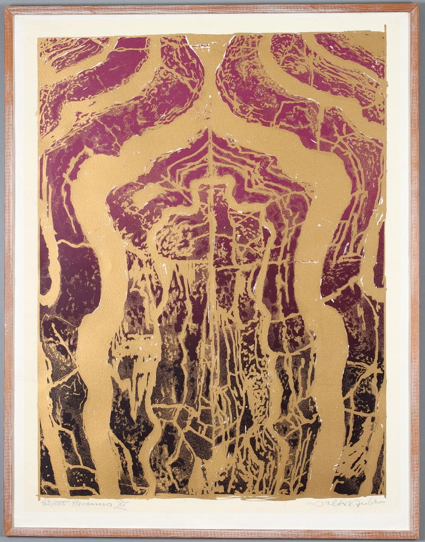 WALTER HUBER. "Ravenna XI", seriegrafi, signerad och numrerad 63/155. — Engravings & Prints — Stadsauktion Sundsvall