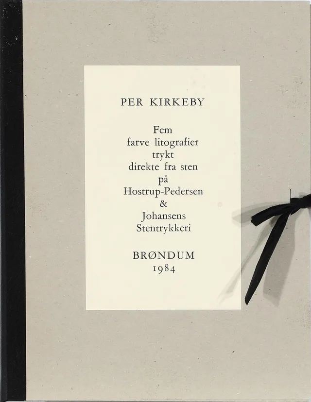 “Fem farve litografier”, 1984. All signed PK84, prøvetryk. Printed at Hostrup-Pedersen & Johansen. Published by Brøndum. Lithograph in coours. Sheet size 29 × 22 cm. Portfolio included. (6)