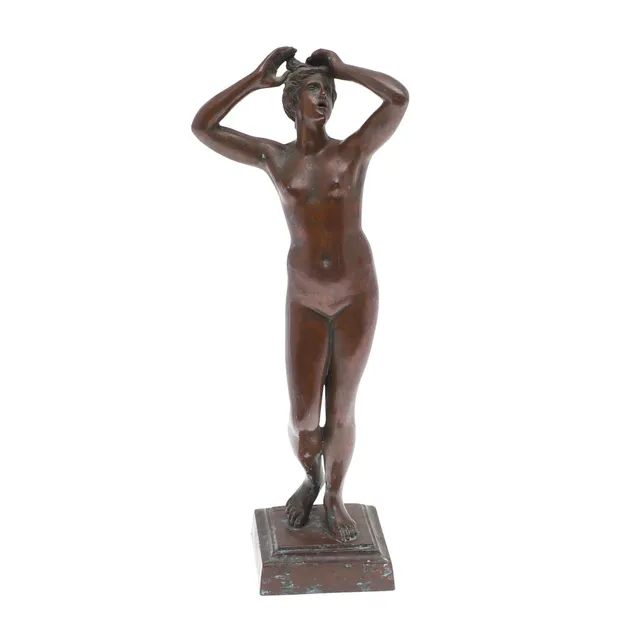 CLASSICAL STYLE BRONZE FIGURE - SIGNED.
