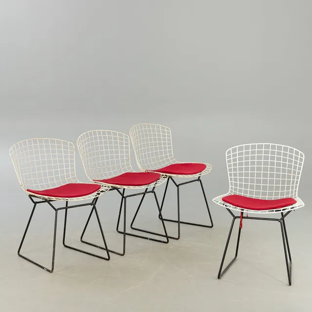 HARRY BERTOIA. Knoll. 4 Stühle, „Side Chair“, "Modell 420".