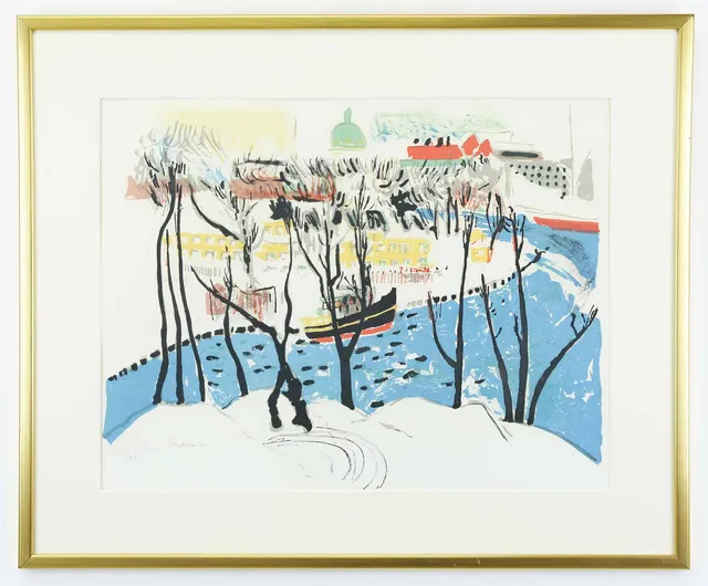 SVEN X.ET ERIXSON (1899-1970). Litografi, "Skeppsholmen", ur portföljen "Stockholm", 1958, numrerad 255/330, signerad Sven Erixson.