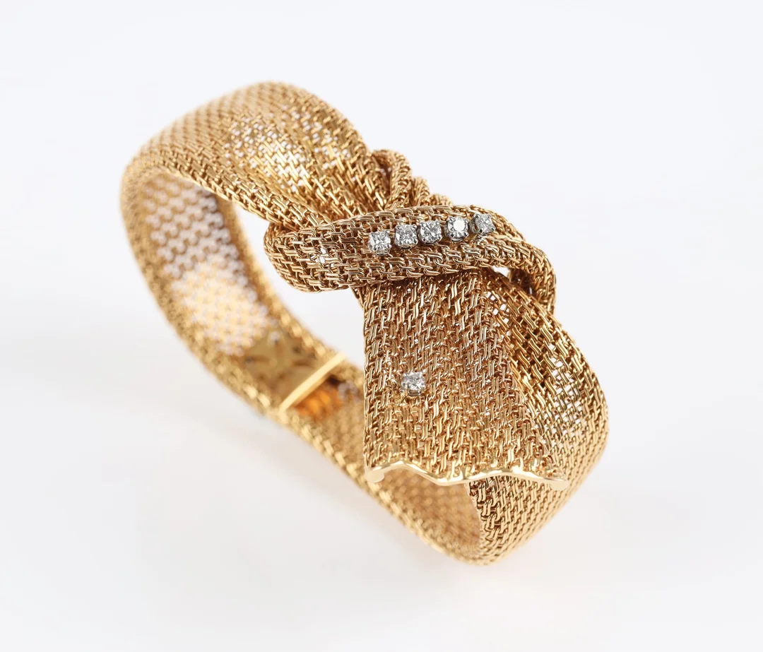 A diamond bracelet of 18k gold. France circa 1950s. — Jewellery/Bracelets — Lauritz