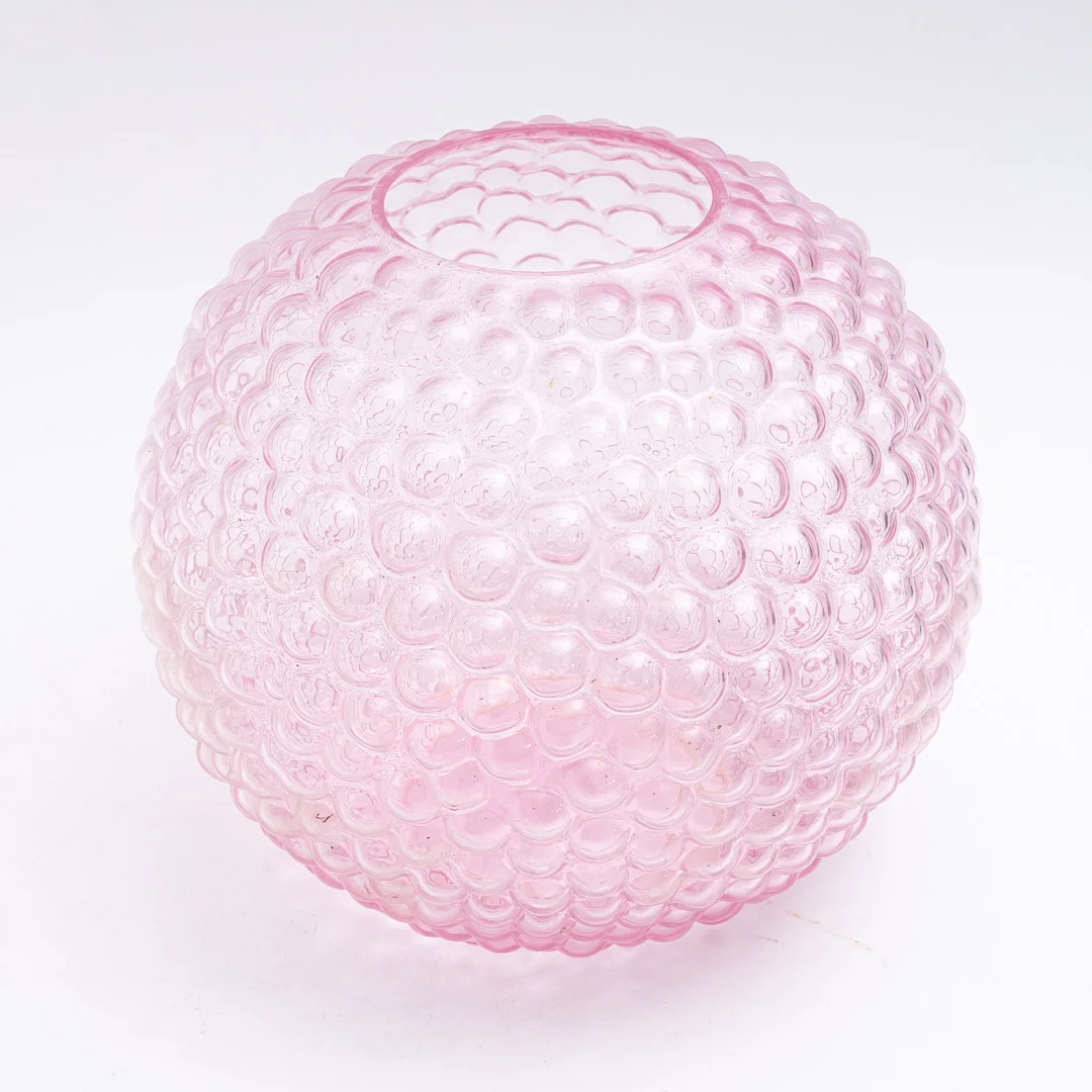 CARINA SETH ANDERSSON. VAS, rosatonat glas, "Dagg", formgiven 2009, märkt i botten, Firma Svenskt Tenn. — Utility glass — Auktionshuset Kolonn