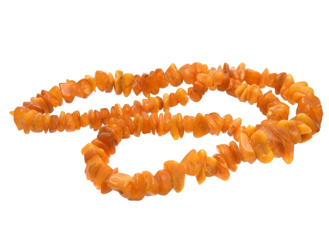 COLLIER, bärnsten, längd ca 70 cm, vikt 54,2 g. — Smycken/Collier — Kaplans
