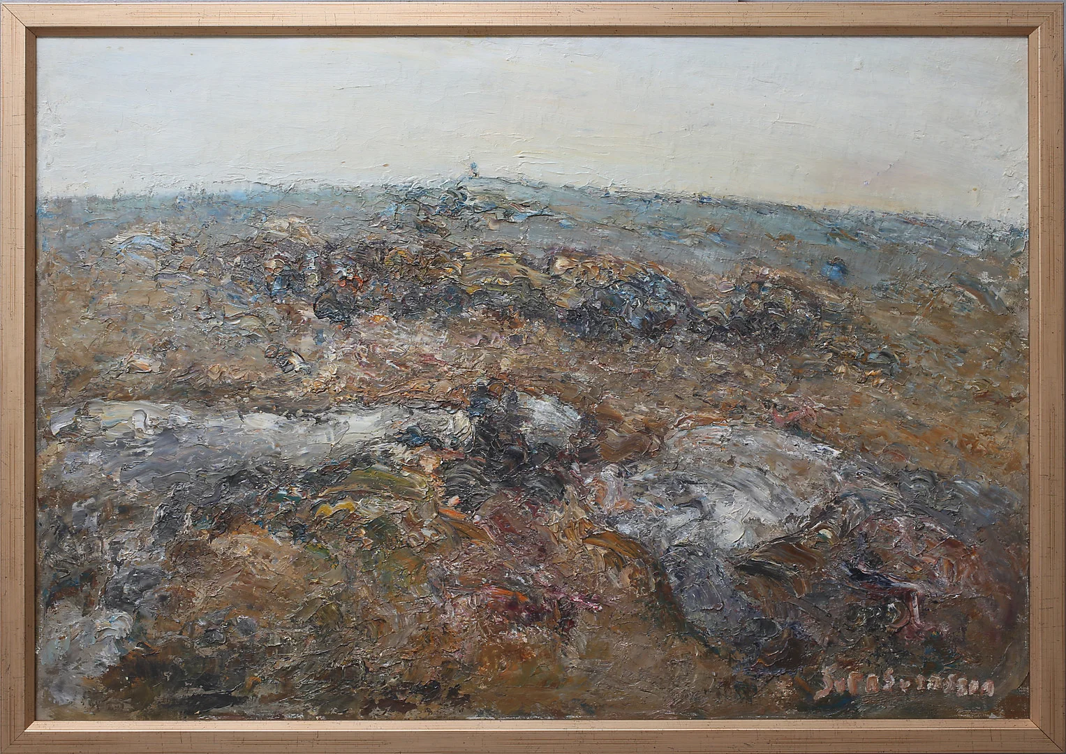 SVEN SVENSSON. Olja på duk, "Alvar med enbuskar", Signerad Sven Svensson. — Paintings — Kalmar Auktionsverk