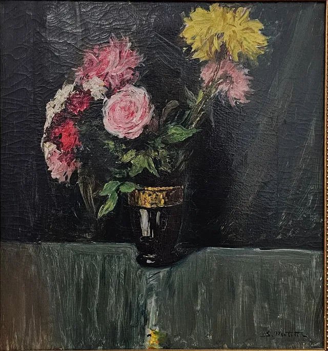 SEGUNDO MATILLA. Flores. Óleo sobre lienzo.