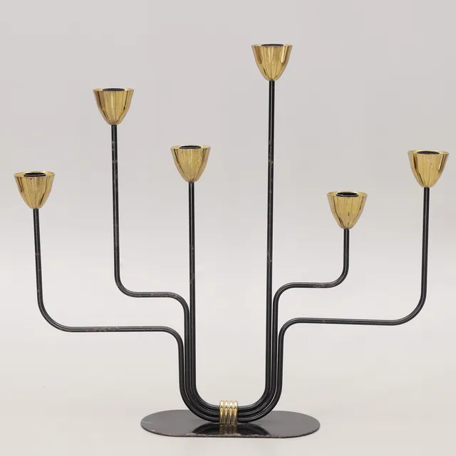 GUNNAR ANDER. Ljusstake, Ystad Metall, 1960-tal.