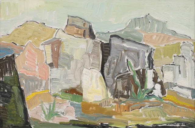 STURE HAGLUNDH. "Mulina Vente, Capri" olja på pannå, signerad och daterad -54.