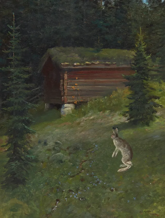 Gran, Halfdan — Hare på gårdstun