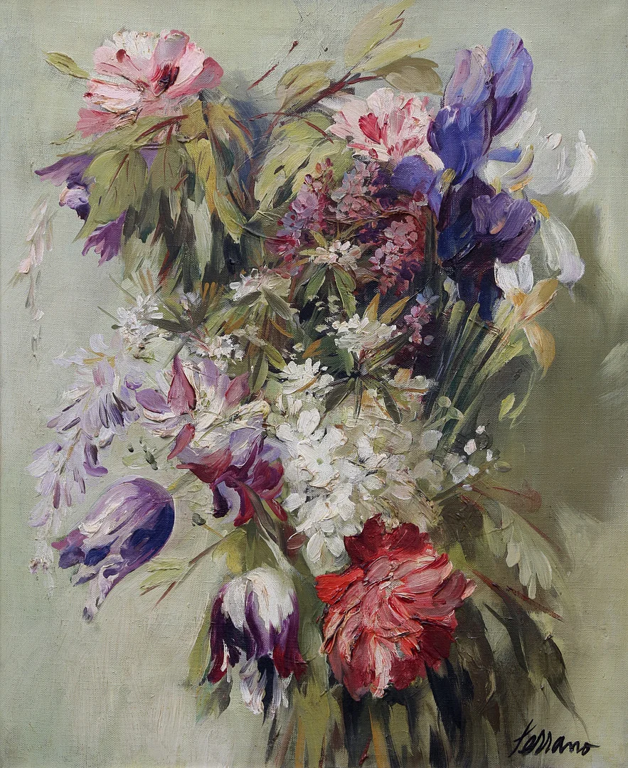 JOSEP MIQUEL SERRANO. Bouquet of flowers. — Paintings — Balclis