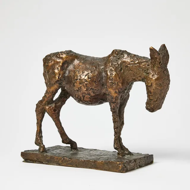 ASMUND ARLE. Åsna, patinerad brons, höjd 17,5 cm.