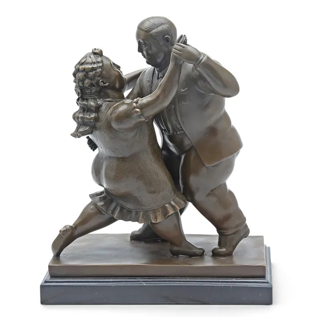 AFTER FERNANDO BOTERO. "Dancing couple".