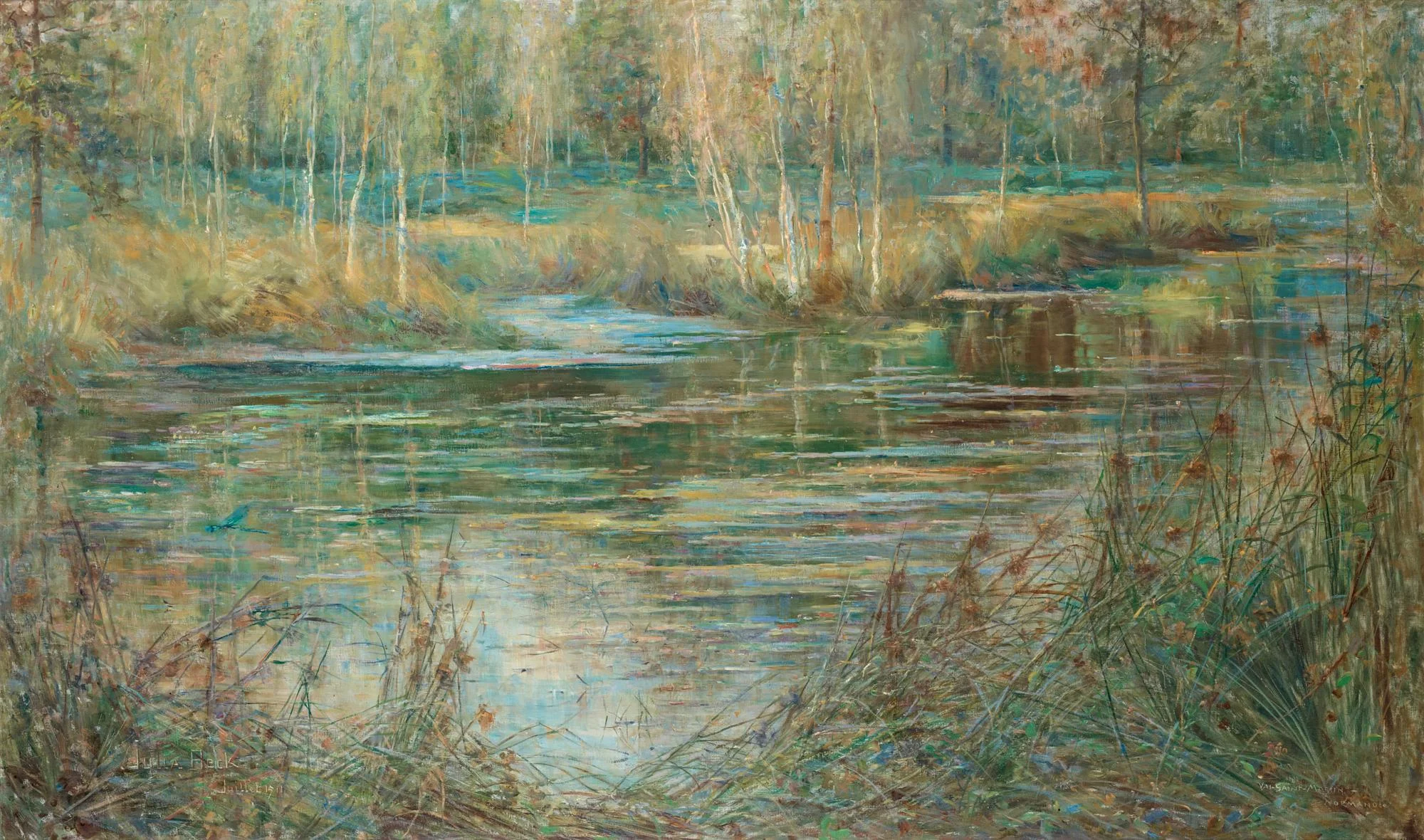 Julia Beck, Flodlandskap, Val-Saint-Martin, Normandie. — Bukowskis