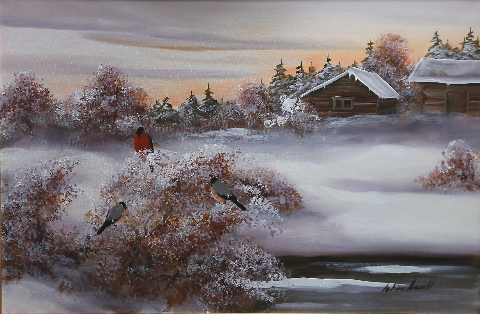 JOHAN ARVALL. Olja på duk, signerad. — Paintings — Gomér & Andersson Linköping