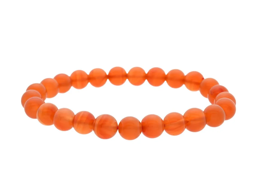 ARMBAND, kulor av kvarts, ca 8 mm, elastiskt band, längd ca 16 cm, vikt 14,4 g. — Smycken/Armband — Kaplans