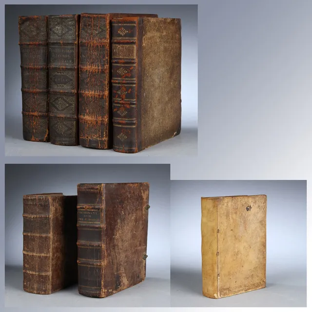 En samling ældre danske bøger fra 16-1700-tallet, bl.a. Hans Resens Bibel fra 1607 og Pontoppidans Kirkehistorie 1742-1752 (7)