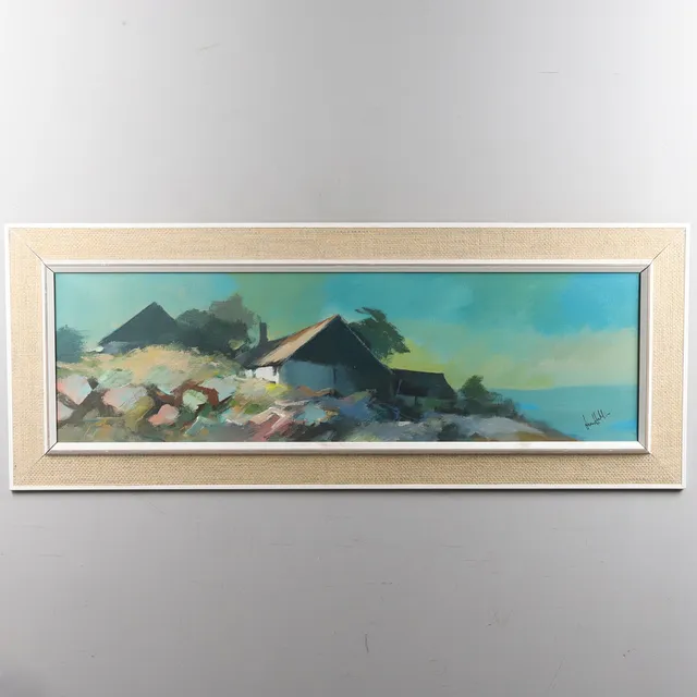 LARS HALL. OLJA PÅ DUK, " Skåne" signerad.