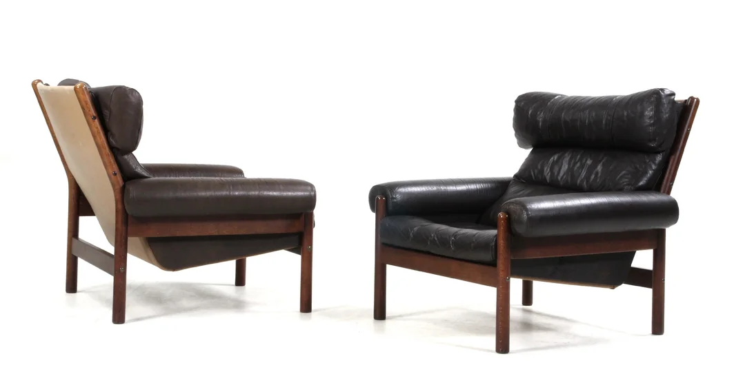 Danish furniture manufacturer. Pair of armchairs, 1970s (2) — Furniture/Lounge chairs — Lauritz