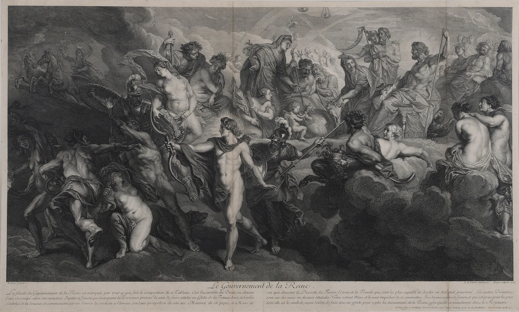 PETER PAUL RUBENS. EFTER. kopparstick av JM. Nattier, 1700-tal. — Engravings & Prints — Gomér & Andersson Norrköping