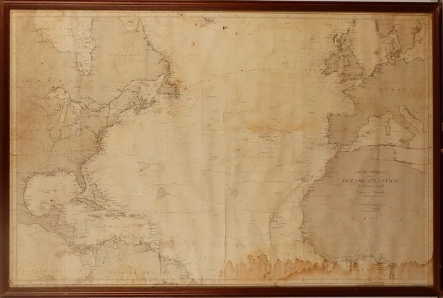 "Carta General del Océano Atlántico Septentrional", 1864.