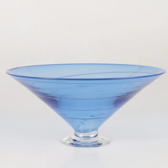 RICHARD RACKHAM. Skål på fot, glas, Eldoluft Glasstudio, signerad.