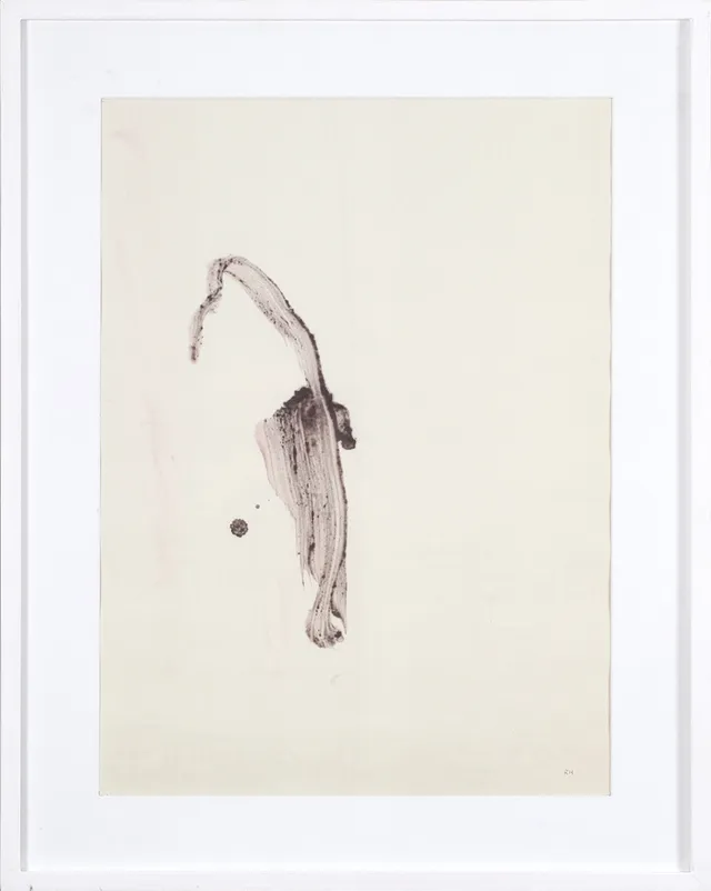 RUNE HAGBERG. Tecken, tempera på papper, monogramsignerad.