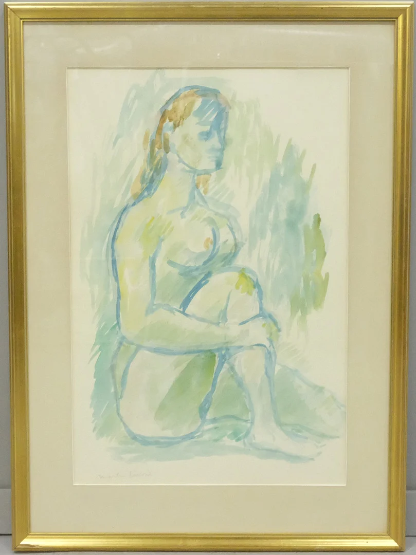 MARTIN EMOND. AKVARELL. MODELLSTUDIE. — Paintings — Björnssons Auktionskammare