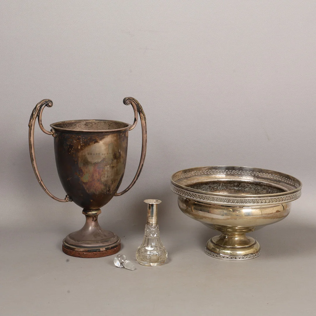 SILVER & SILVER PLATED WARE (3). — Silver — Bishop & Miller