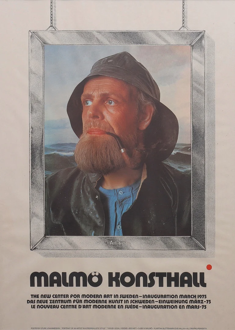 STURE JOHANNESSON. Utställningsaffisch, tänkt för Malmö Konsthall 1975. — Engravings & Prints — Crafoord Auktioner Lund