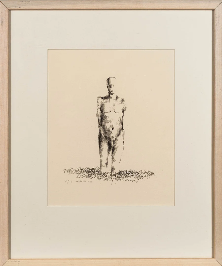 STURE MEIJER. Litografi, Figurmotiv, Numrerad: 13/150, Signerad och daterad 1990. — Engravings & Prints — Norrlands Auktionsverk
