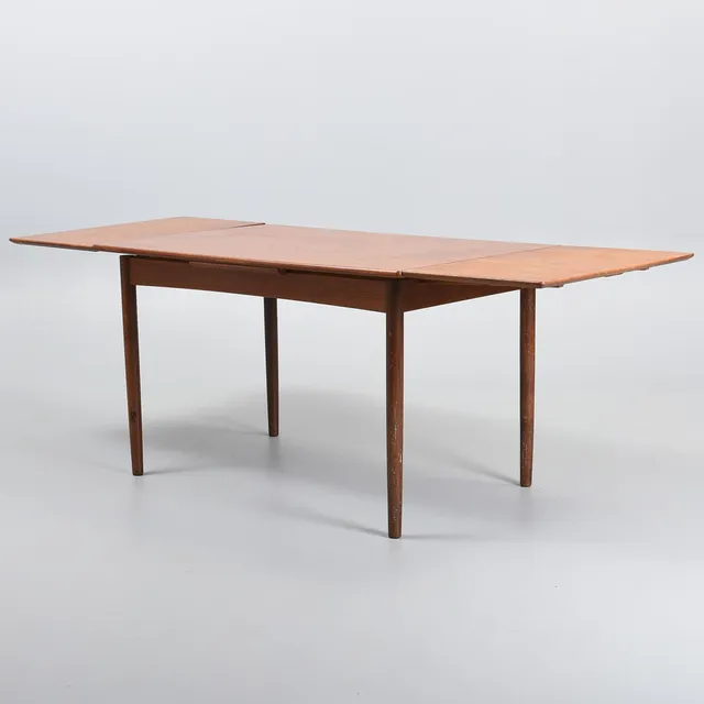SPISEBORD AF TEAK med hollandsk udtræk, Rogenstrup Møbelfabrik, Danmark, 1960'erne.