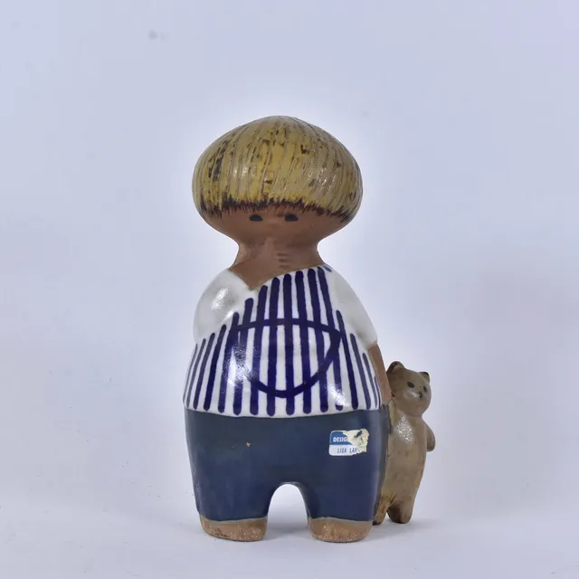 LISA LARSON. Figurin, stengods, "Malin" ur serien Larssons ungar, Gustavsberg.