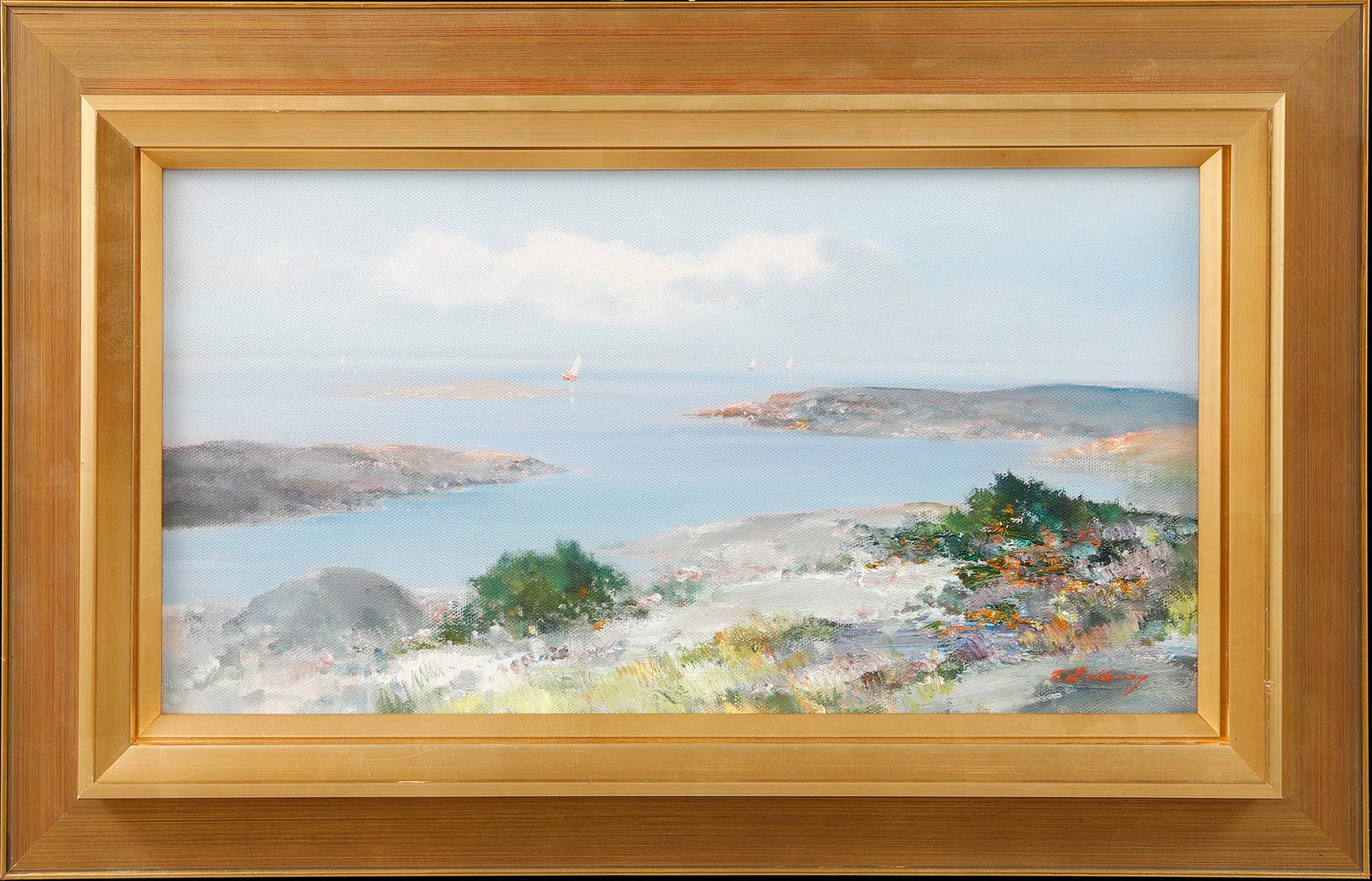 TAGE ERIKSSON. Kustbild, olja på duk, signerad. — Paintings — Göteborgs Auktionsverk