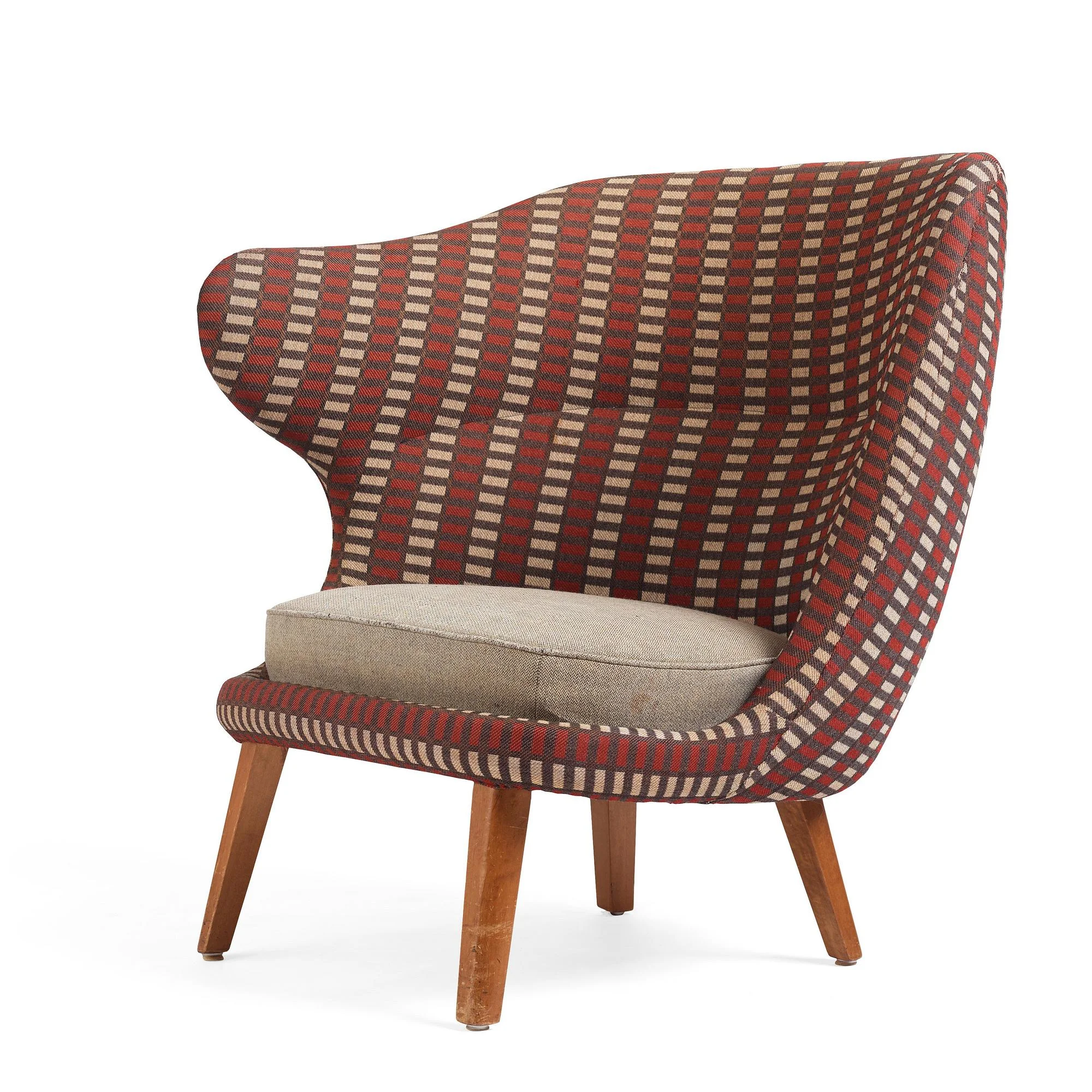 Arne Norell, fåtölj, tillskriven, "Gary" (Tummen), för Gösta Westerberg, 1950-tal. — Bukowskis