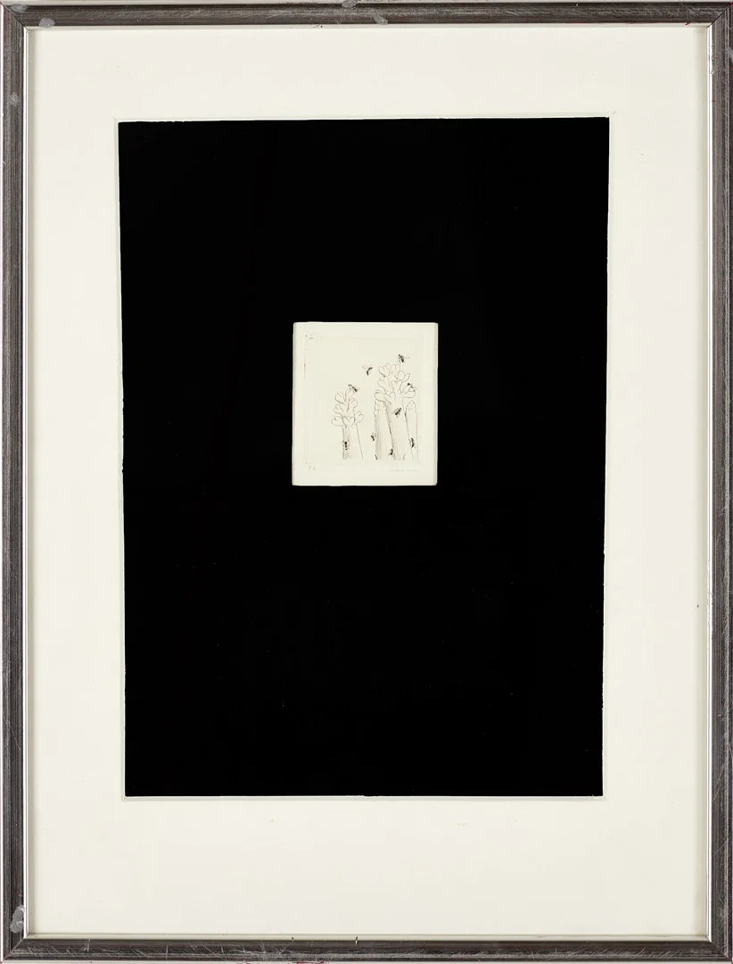 ULLA FRIES (FÖDD 1946). Flugor, signerad, PT, kopparstick. — Engravings & Prints — Crafoord Auktioner Stockholm