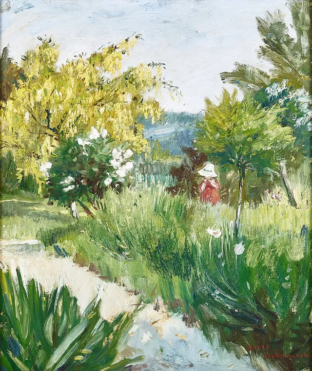 GRETA GERELL. "Drottningholm", olja på duk, signerad.