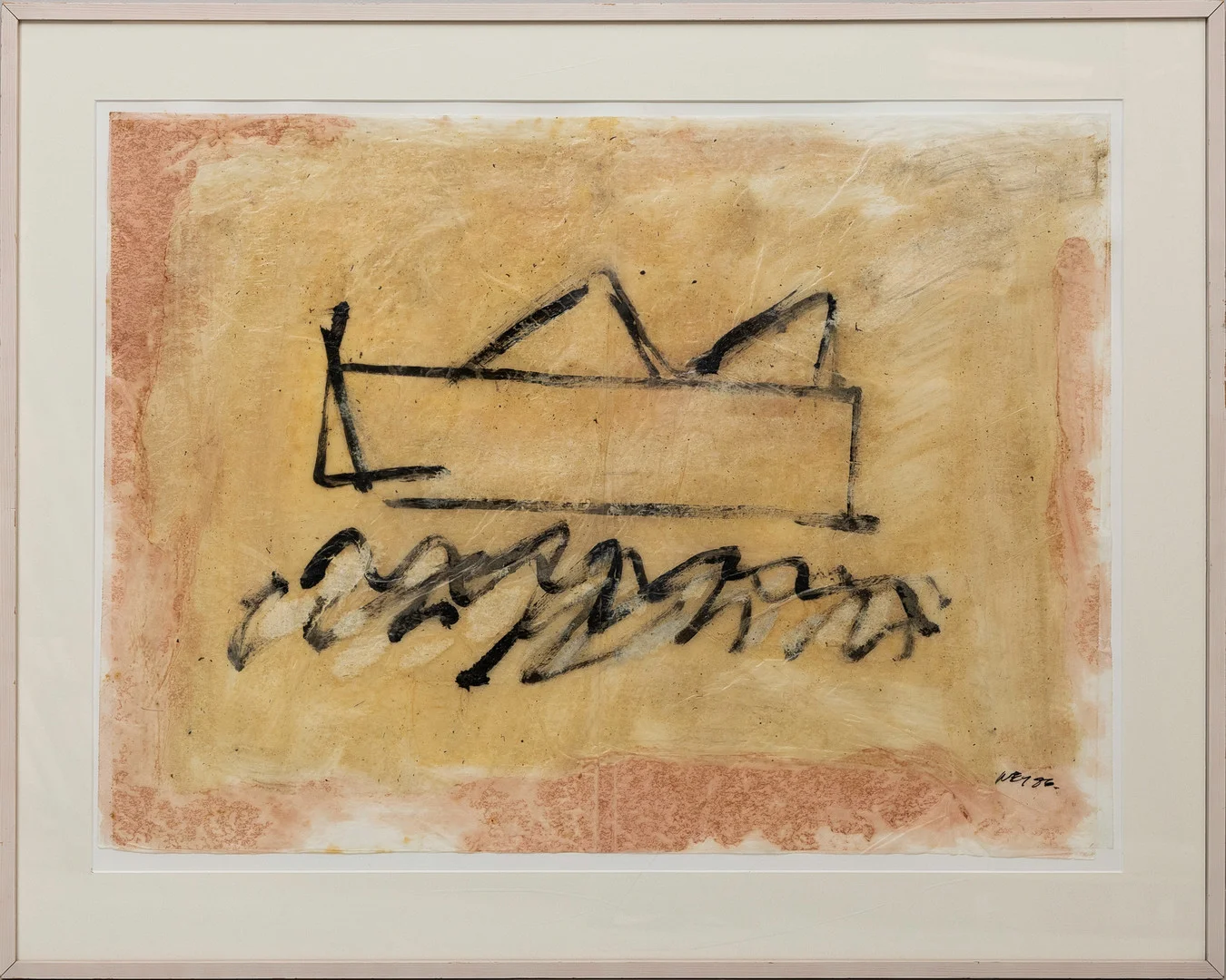 ARAMIS NEY (1943). Komposition, blandteknik, signerad Ney, samt daterad, -86. — Engravings & Prints — Auktionshuset Kolonn