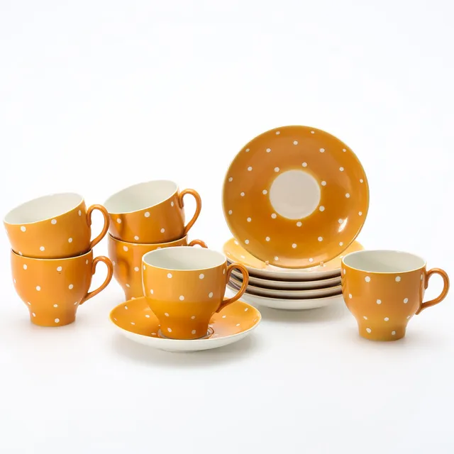 HELMER RINGSTRÖM. Kaffeservisdelar, 12 delar, porslin, "Amanita", Gefle.