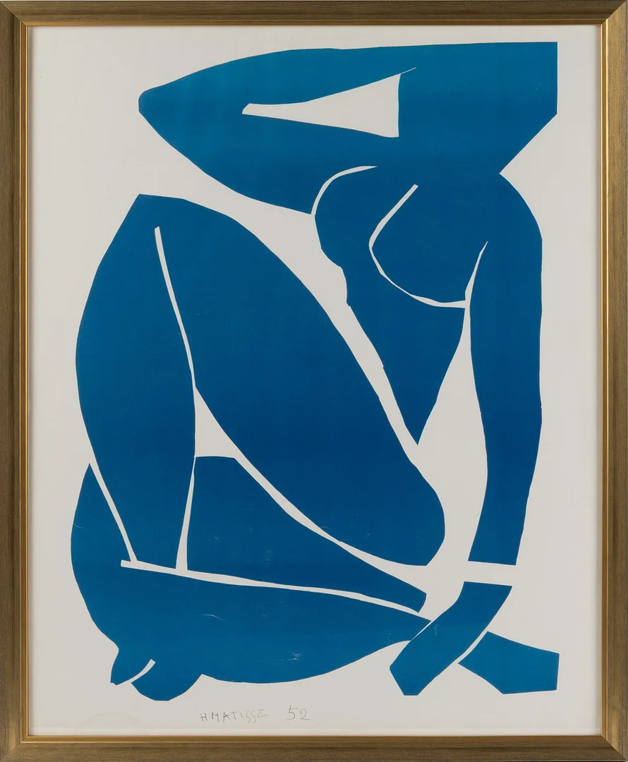 HENRI MATISSE. EFTER. "Nu Bleu", affisch / grafiskt blad-52. — Engravings & Prints — Stockholms Auktionsverk Helsingborg