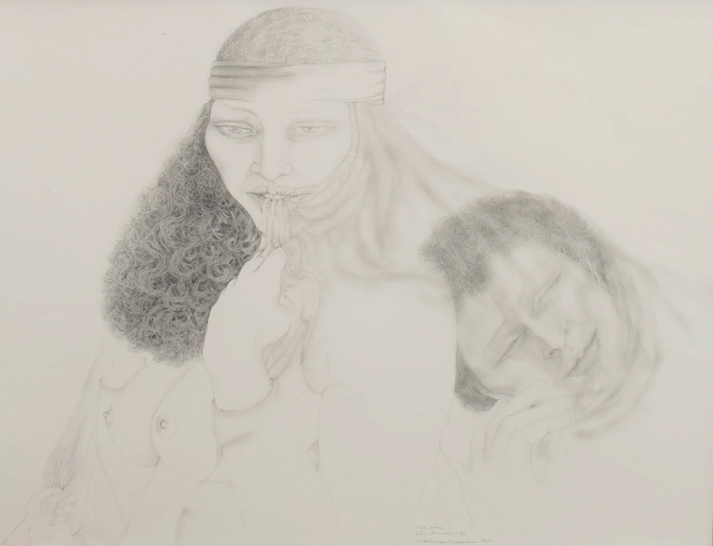 MARIANA MANNER. KVINNA OCH MAN, KOLTECKNING, SIGNERAD OCH DATERAD 71. — Drawings — Crafoord Auktioner Lund