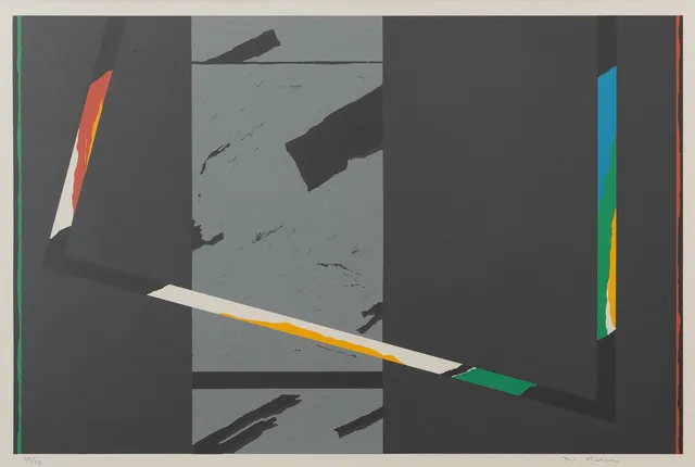 NILS KÖLARE. Komposition, litografi nr 59/75, signerad.