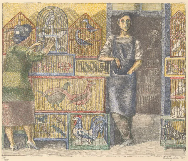 Krohg, Per — "I dyrebutikken" 1963
