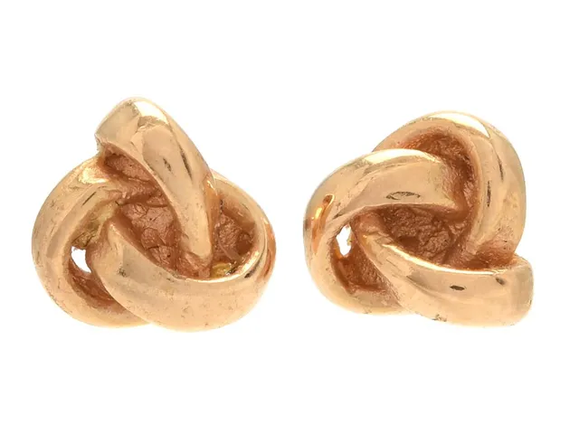 ÖRHÄNGEN, 18K guld, knutar, stift, vikt 1,0 g.