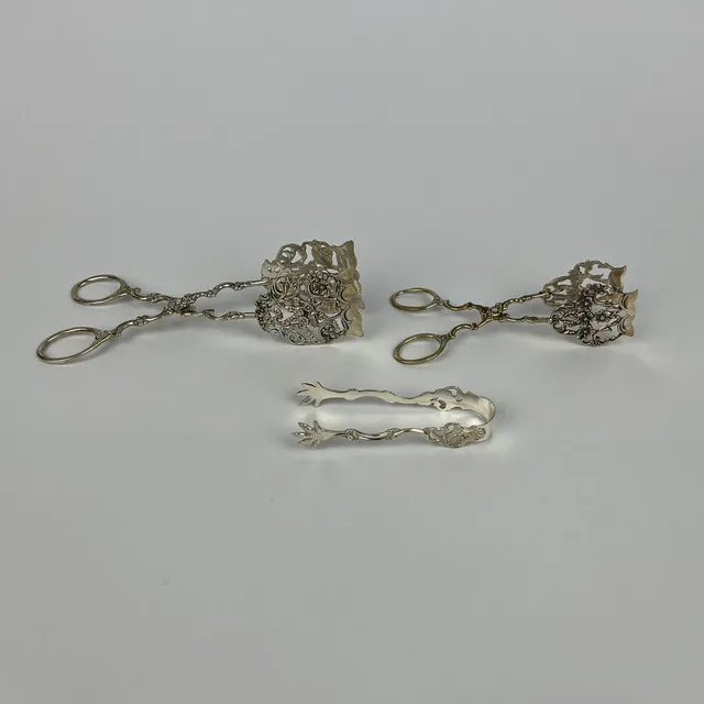 SERVERINGSBESTICK, 3 delar. Silver. Total vikt ca.100g.