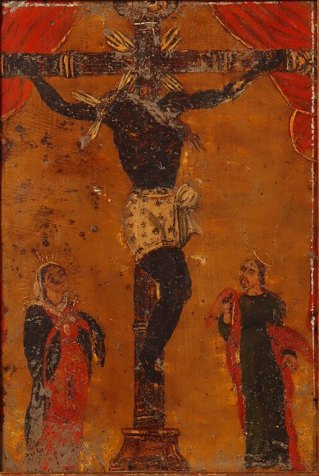 ESCUELA MEXICANA DEL SIGLO XIX. Cristo del Hospital.
