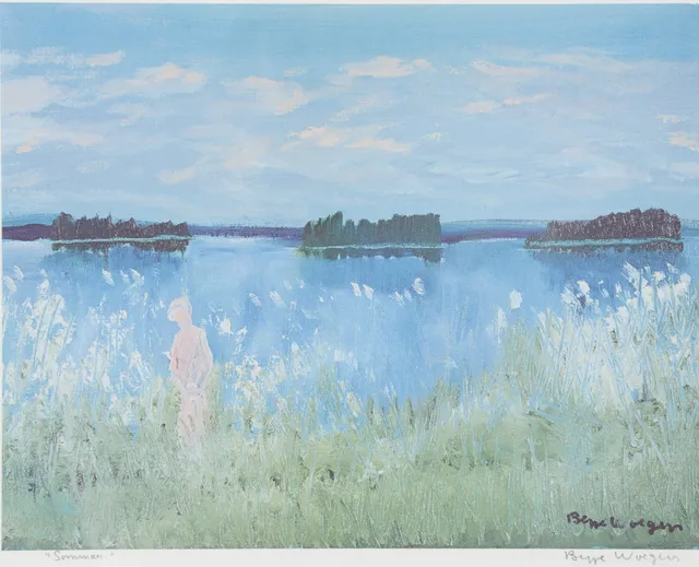 BEPPE WOLGERS. "Sommar", offsettryck, signerad i tryck.